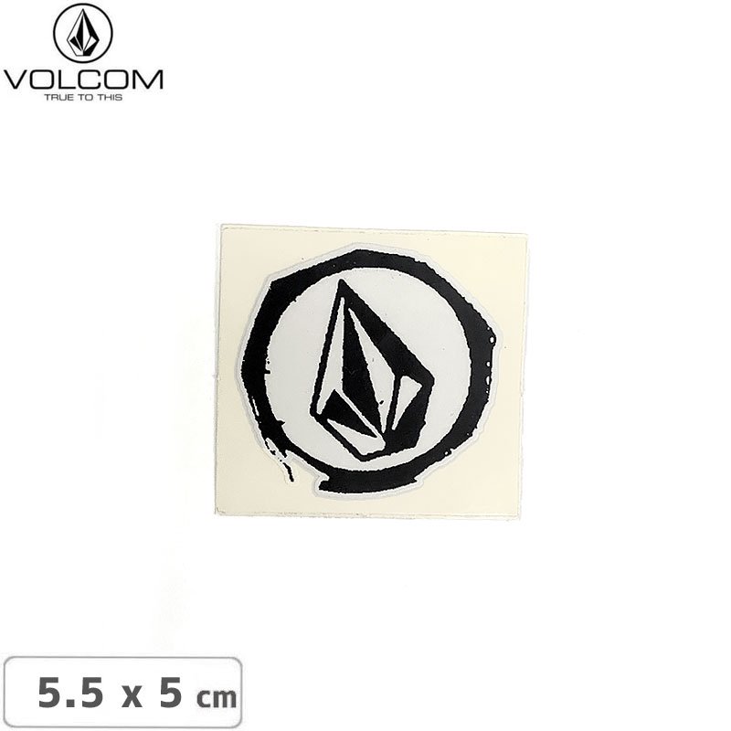 ボルコム Volcom ステッカー Logo Sticker ブラックxホワイト 5 5 X 5cm No441