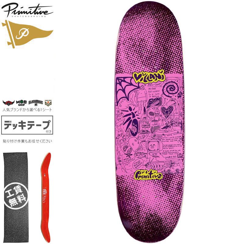 PRIMITIVE プリミティブ スケートボード デッキ VILLANI SCATTER DECK