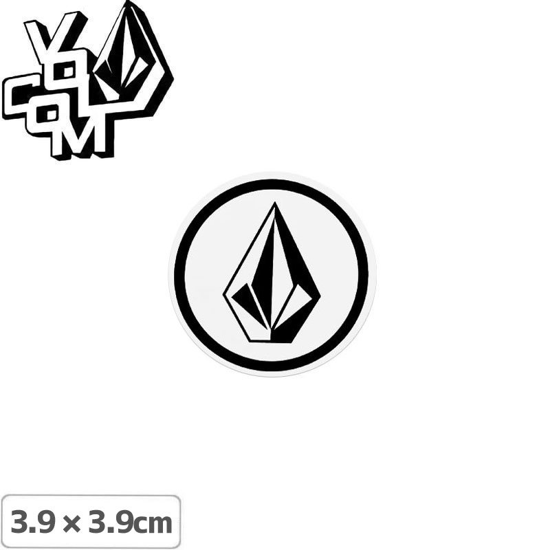 ボルコム VOLCOM ステッカー #1 STICKER ロゴ ホワイト 3.9 x 3.9cm NO462
