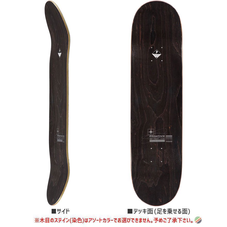 PRIMITIVE プリミティブ スケボー デッキ SILVAS MOON DECK 8.25インチ NO156