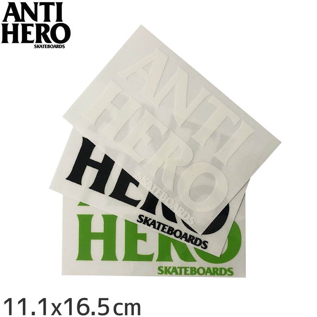 スケボー ステッカー ブランド ロゴ アンタイヒーロー ANTIHERO BLACK HERO 3色 11.1cm x 16.5cm NO3