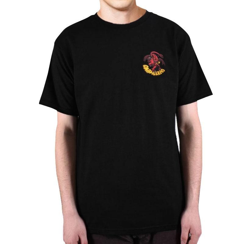 パウエル POWELL スケボー Tシャツ Cab Dragon 2 ブラック、ホワイト