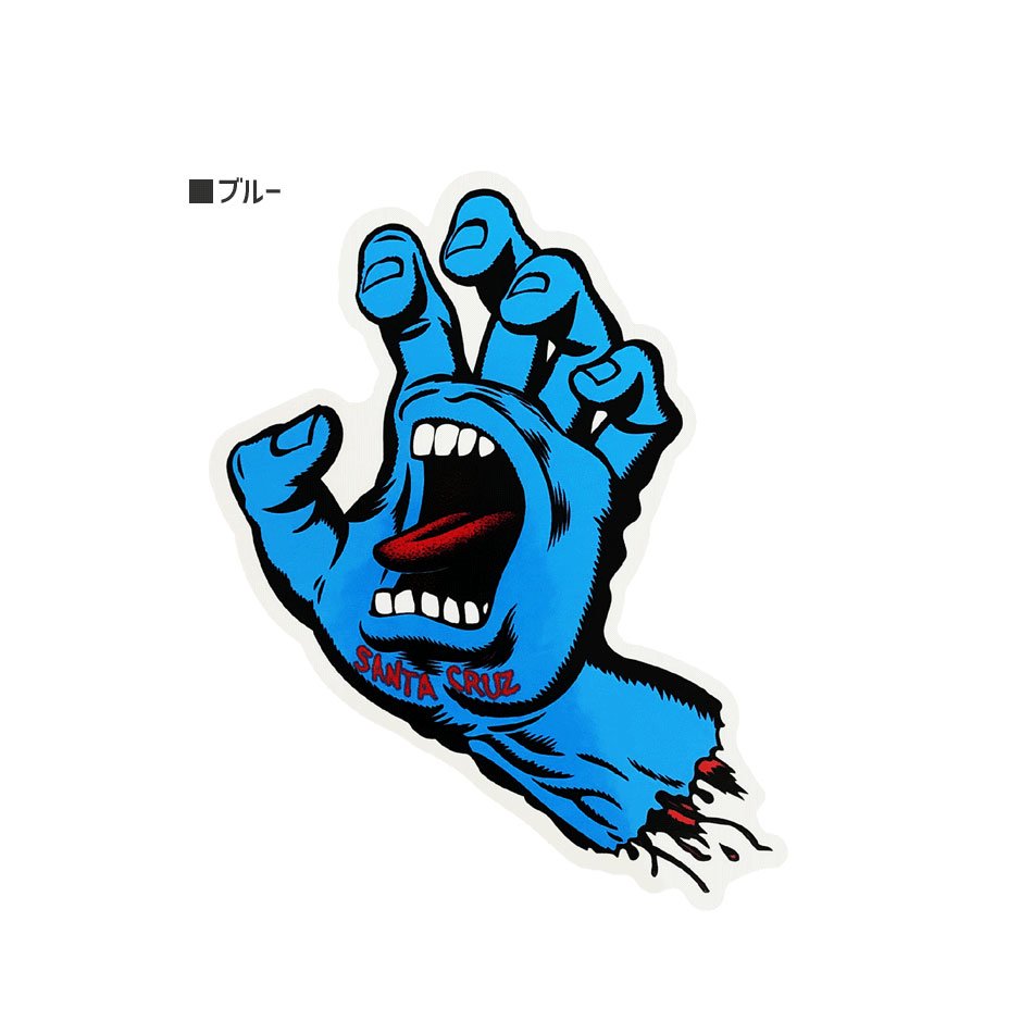 サンタクルーズ SANTACRUZ スケボー スクリーミングハンド ステッカー Screaming Hand 2カラー 16cm x 14.7cm  No21