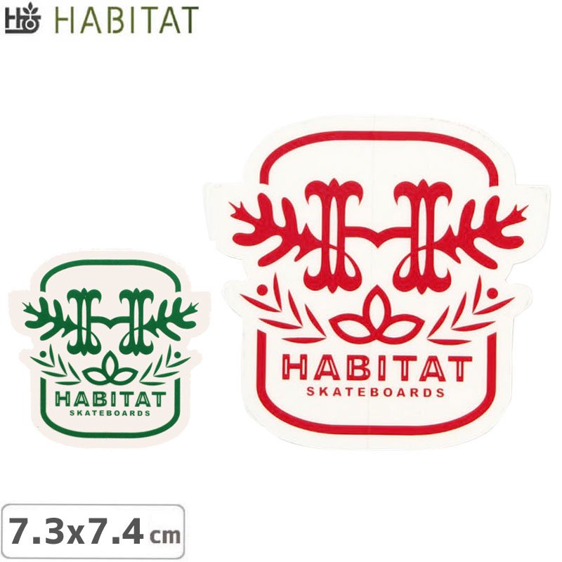 HABITAT STICKER ハビタット ステッカー H Logo 2色 7.5cm×7.5cm No06