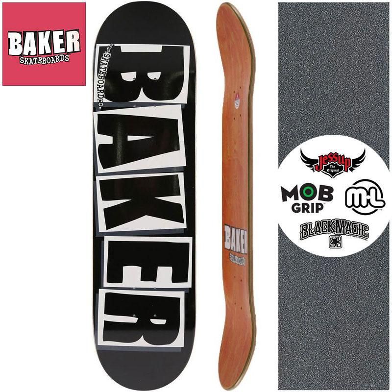 ベーカー Baker スケボーデッキ Brand Logo Black White Deck No128