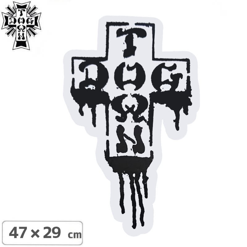ドッグタウン Dog Town スケボー sticker ステッカー Cross Logo 47cm×29cm NO04