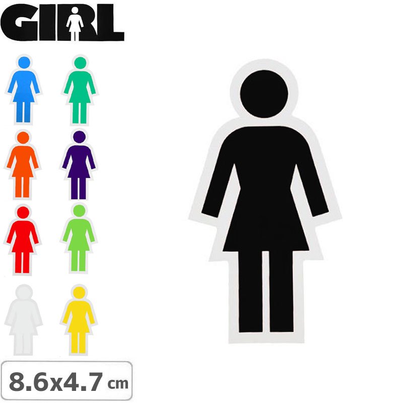 Girl ガールスケートボード Sticker ステッカー Logo Sticker 8 5cm X 4 5cm No81