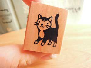 ピッコロスタンプ 前髪猫 てくてく 猫雑貨 猫グッズ専門通販 猫的生活百貨店 けいと屋ニコル