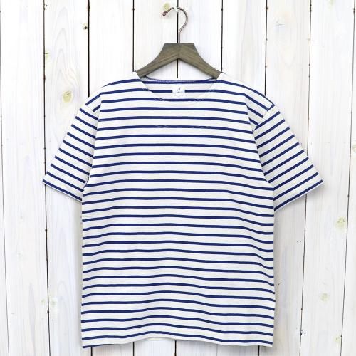 『MARNIER CREW NECK TEE S/S』(Natural/Royal)