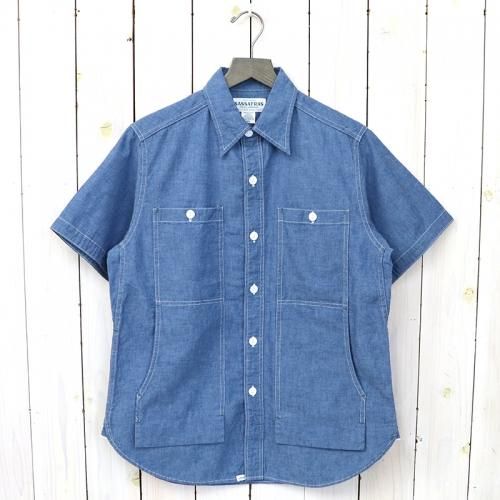 『FEEL SUN SHIRT 1/2(5oz CHAMBRAY)』(BLUE)