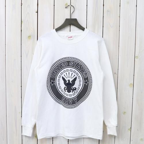 『U.S.NAVY Long Sleeve Tee』(White)
