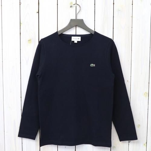 『コットンピケバスクTシャツ(長袖)』(ネイビー)