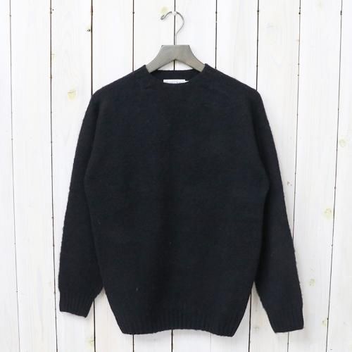 『SEAM FREE HEAVY BRUSH CREW NECK SADDLE SHOULDER P/O』(BLACK)