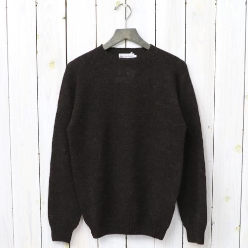 『SEAM FREE REAL SINGLE PLY SHETLAND CREW-NECK RAGLAN SLEEVE P/O』(SHETLAND BLACK)