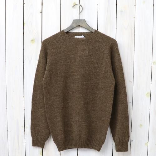 『SEAM FREE REAL SINGLE PLY SHETLAND CREW-NECK RAGLAN SLEEVE P/O』(MOORIT)
