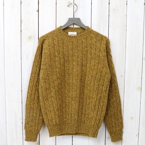 『CABLE CREW-NECK PULLOVER』(BURNT OCHRE)