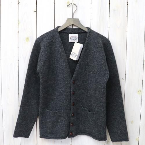 『PLAIN TIGHT KNIT V-NECK CARDIGAN』(OXFORD)