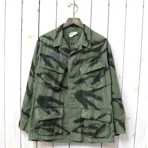 『GYPSY TIGER STRIPE HAND STENCIL JANGLE FATIGUE JACKET』(OLIVE-C)