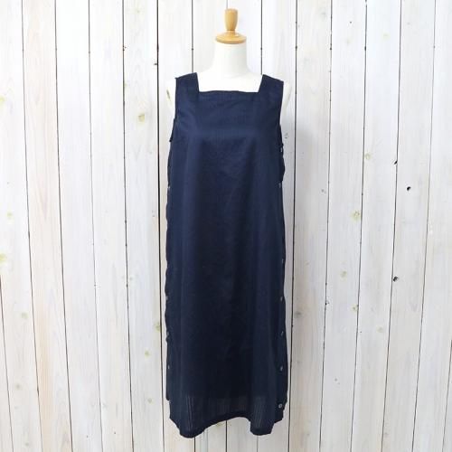 『Square Neck Dress-Tone&Tone Dobby St.』(Dk.Navy)