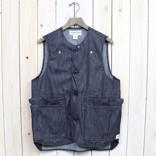 『WHOLE HOLE VEST(6oz DENIM/NYLON TAFFETA)』(INDIGO)