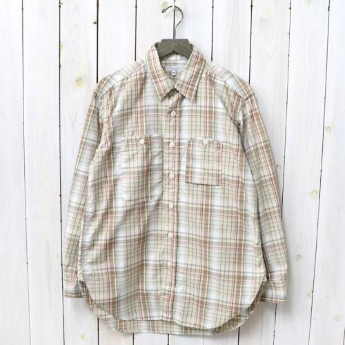 『Work Shirt-Plaid Poplin』(Tan/Red/Turquoise)