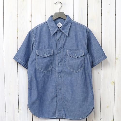 『NAVY 2POCKET SHIRT・SHORT SLEEVE』(BLUE w/NATURAL st)