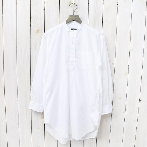 『Banded Collar Shirt-100's 2Ply Broadcloth』(White)