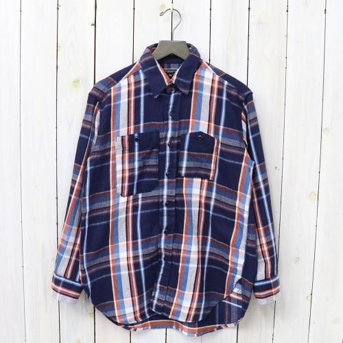 『Work Shirt-Twill Plaid』(Navy/Orange/Lt.Blue)