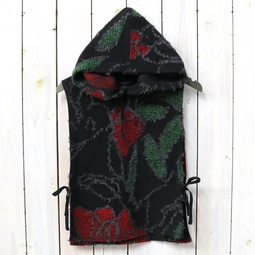 『Hooded Interliner-Floral Knit Jacquard』(Black/Red)