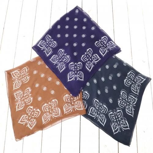 『Bandana Scarf-Silk Crepe/Papillon』