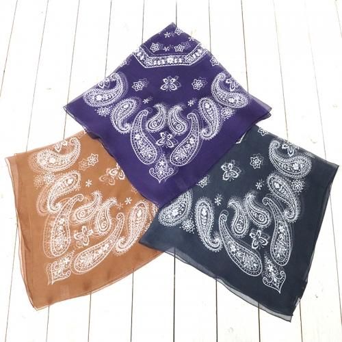 『Bandana Scarf-Silk Crepe/Paisley』