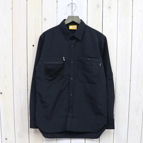 『SUPPLEX Nylon Gardener Shirt by GRIP SWANY』(Black)
