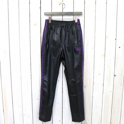 『Narrow Track Pant-Synthetic Leather/Lame Tape』(Black)