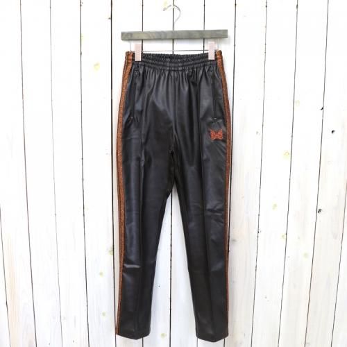 『Narrow Track Pant-Synthetic Leather/Lame Tape』(Brown)