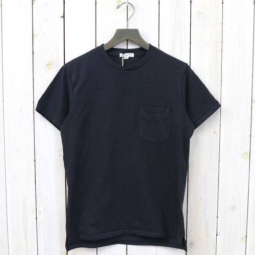 『Crossover Neck Pocket Tee』(Navy)