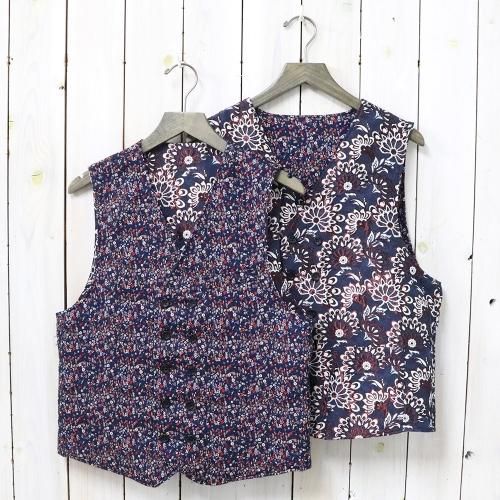 『Reversible Vest-Mini & Big Floral Jacquard』