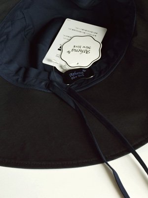 Athena New York アシーナ ニューヨーク | Nora Ribbon ノラリボン Black ブラック 黒 帽子 Hat 撥水加工  UV対応素材 布帛 通販 - Fine online shop