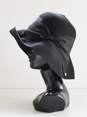 Athena New York アシーナ ニューヨーク | Risako Raffia リサコラフィア （Black×Black）ブラック 黒 定番  リボンハット 帽子 HAT 通販 - Fine online shop