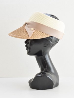 Athena New York アシーナ ニューヨーク | ２Tone Nicole Visor（2トーンニコルバイザー） Cream × Tan  帽子 通販 - Fine online shop