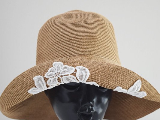 Athena New York アシーナ ニューヨーク | Amanda アマンダ Tan × White クリーム ホワイト 白 レースハット 帽子  Hat 通販 - Fine online shop