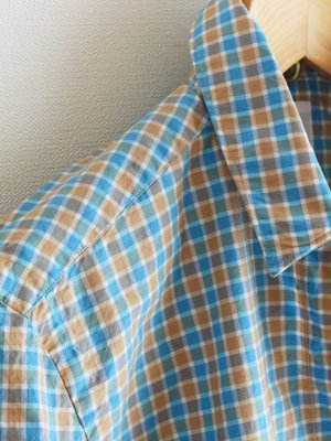 Finamore フィナモレ レディース | コットンガンクラブチェックシャツ （ブルー × ベージュ） 043198 GIULIA / IVANA  綿 COTTON 通販 - Fine online shop
