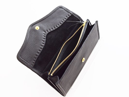 Yammart ヤマート stitch long wallet black