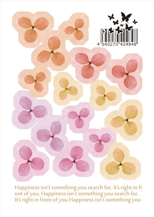 キヨハラの通販 3d フラワーデザインフィルム 四つ葉のクローバー パンジー 紫陽花 紗や工房