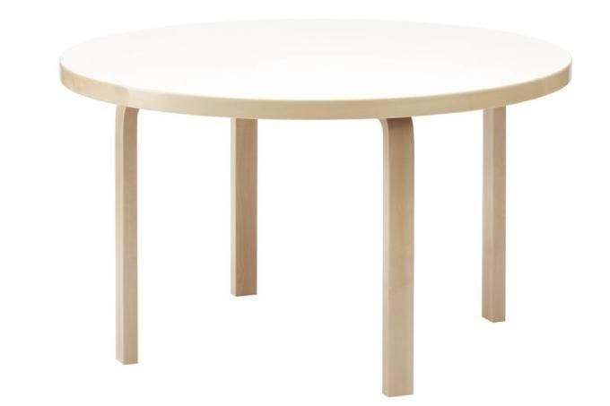 【送料無料】【国内在庫仕様】Artek アルテック ダイニングテーブル 91 (直径125cm)ホワイトラミネート天板 Alvar Alatoデザイン