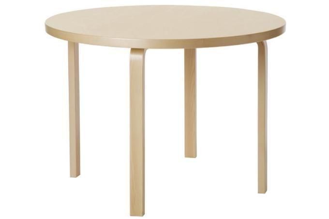 【送料無料】【国内在庫仕様】Artek アルテック ダイニングテーブル 90A(直径100cm)バーチ天板 Alvar Alatoデザイン