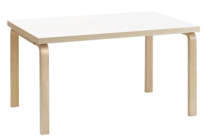 【送料無料】【国内在庫仕様】Artek アルテック ダイニングテーブル 82B(幅135cm)ホワイトラミネート天板 Alvar Alatoデザイン