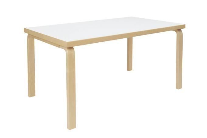 【送料無料】【国内在庫仕様】Artek アルテック ダイニングテーブル 82A(幅150cm)ホワイトラミネート天板 Alvar Alatoデザイン