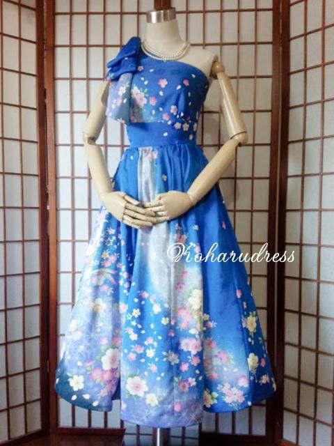 こはる 古布 着物リメイクドレス 大人かわいい着物リメイクドレスをご提案 こはる 古布 着物リメイクドレス 大人かわいい着物リメイクドレスをご提案