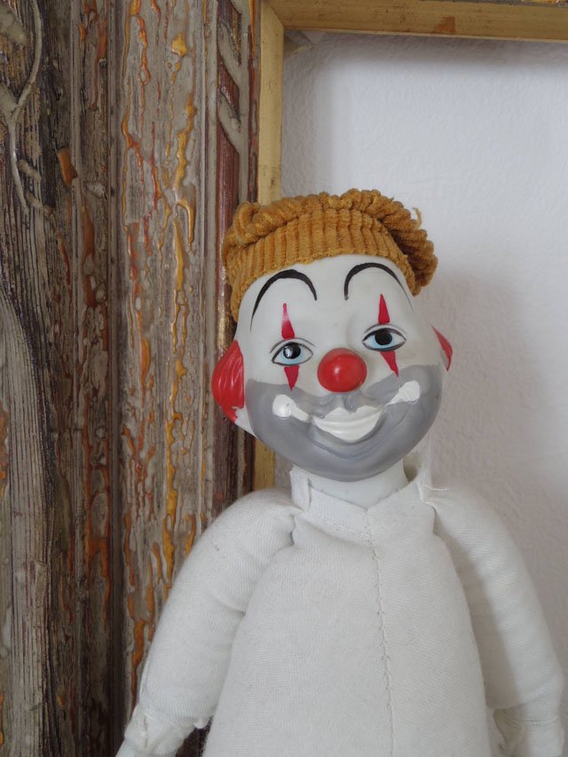 オーストリア ピエロ 陶器のピエロ austria vintage ceramic pierrot crown doll