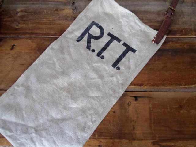 ベルギー R.T.T. ロゴ ヘンプ リネン ビンテージ バッグ  Bergium remake bag vintage logo print bag hemp linen